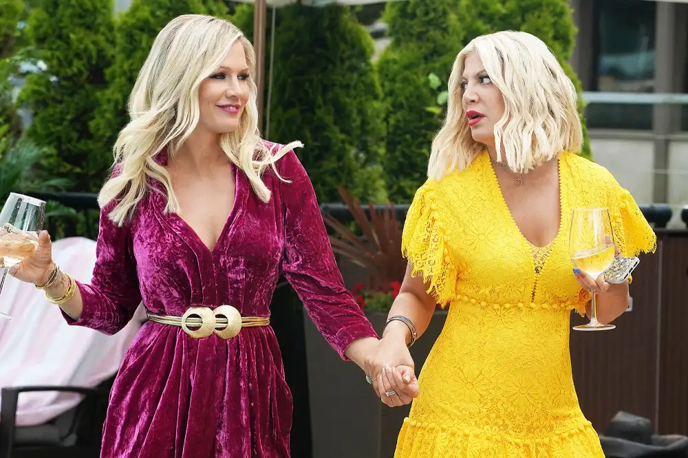 Jennie Garth and Tori Spelling on BH90210 Every Beverly Hills 90210 Reference