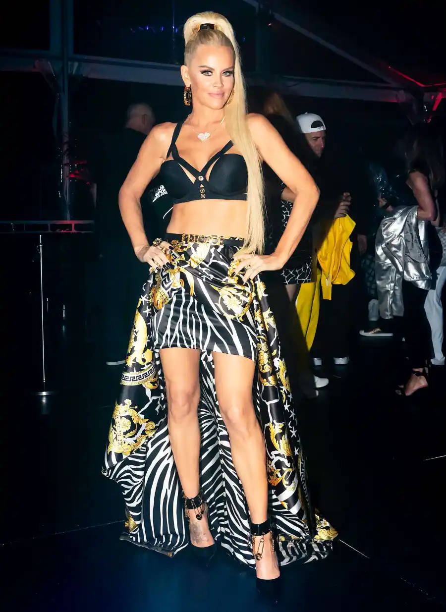 Jenny McCarthy at Donnie Wahlberg 50th Birthday Six Pack Abs at Age 46