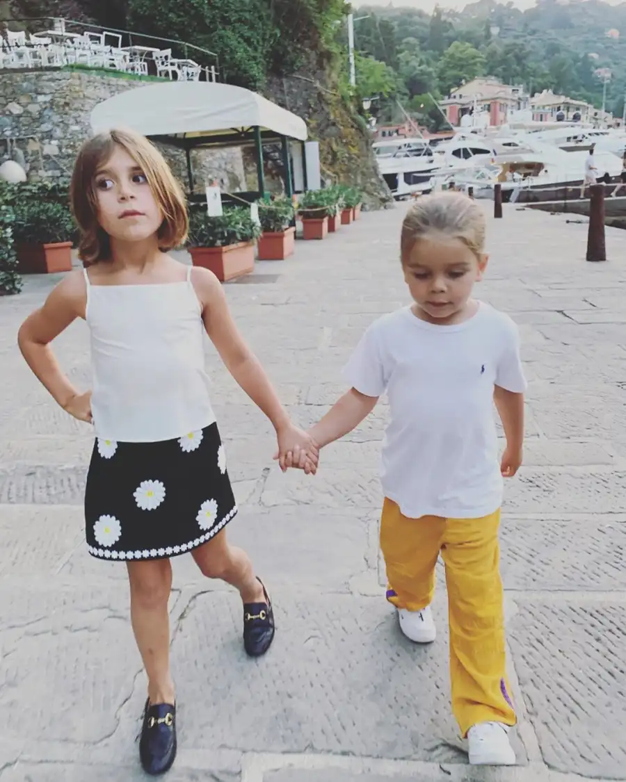 Kardashian Kids in Portofino Penelope and Reign