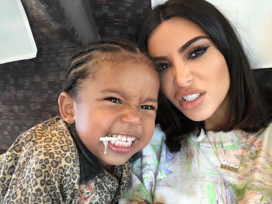 Saint West Kim Kardashian Funny Faces