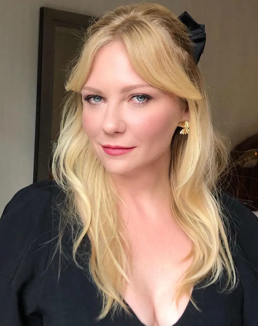 Kirsten Dunst Cut Bangs Instagram