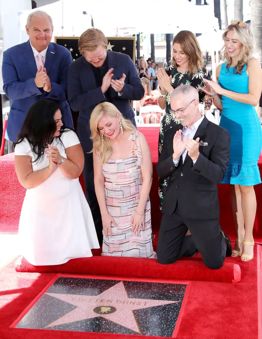 Kirsten Dunst Jesse Plemmons Introduce Son Ennis Walk of Fame Ceremony