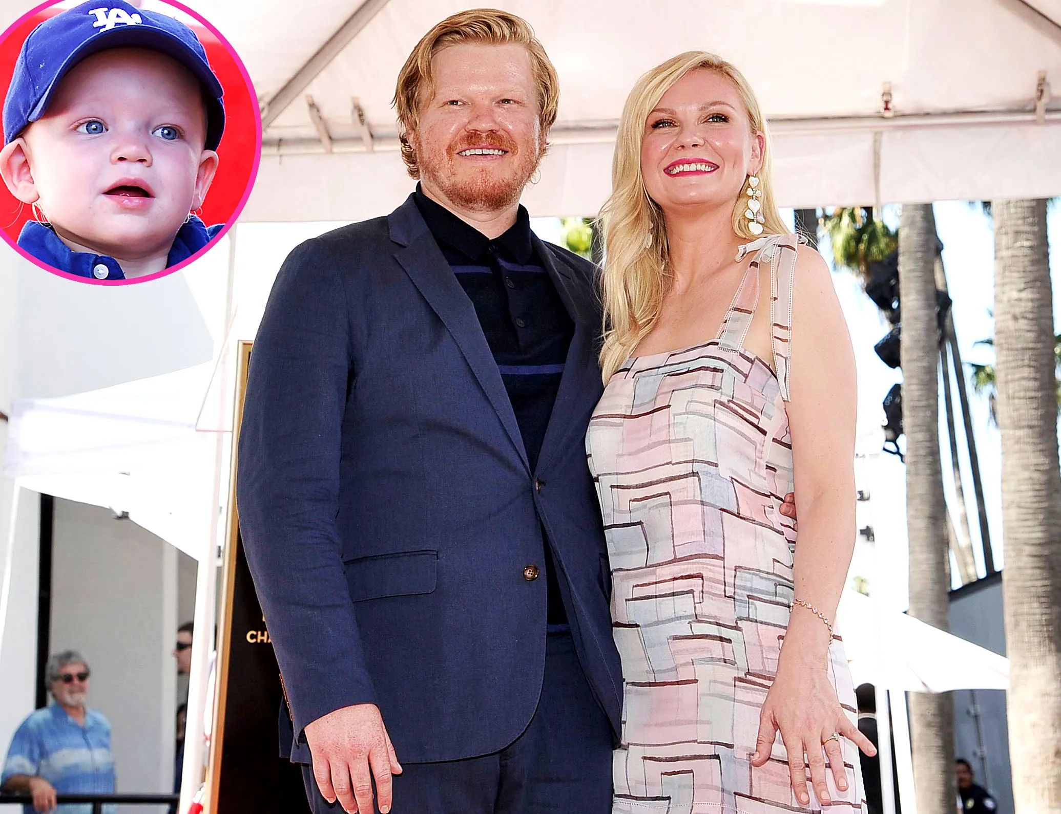 Kirsten Dunst Jesse Plemmons Introduce Son Ennis Walk of Fame Ceremony