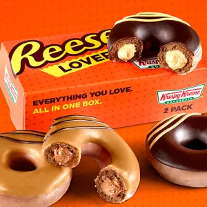 Krispy Kreme Debuts 2 New Reese Lovers Filled Doughnuts