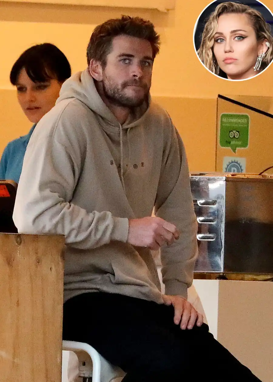 Liam Hemsworth Wearing a Grey Hoodie Breaks Silence After Miley Cyrus