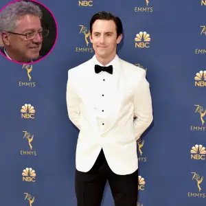 Milo Ventimiglia White Tux Black Pants Black Tie Father From Jimmy Kimmel Live