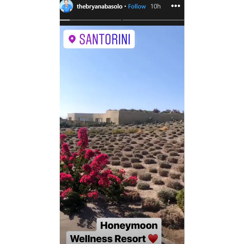 Rachel Lindsay Bryan Abasolo Honeymoon Wellness Resort Greece