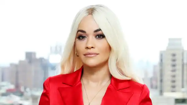 Rita Ora Red Suit March 16, 2019