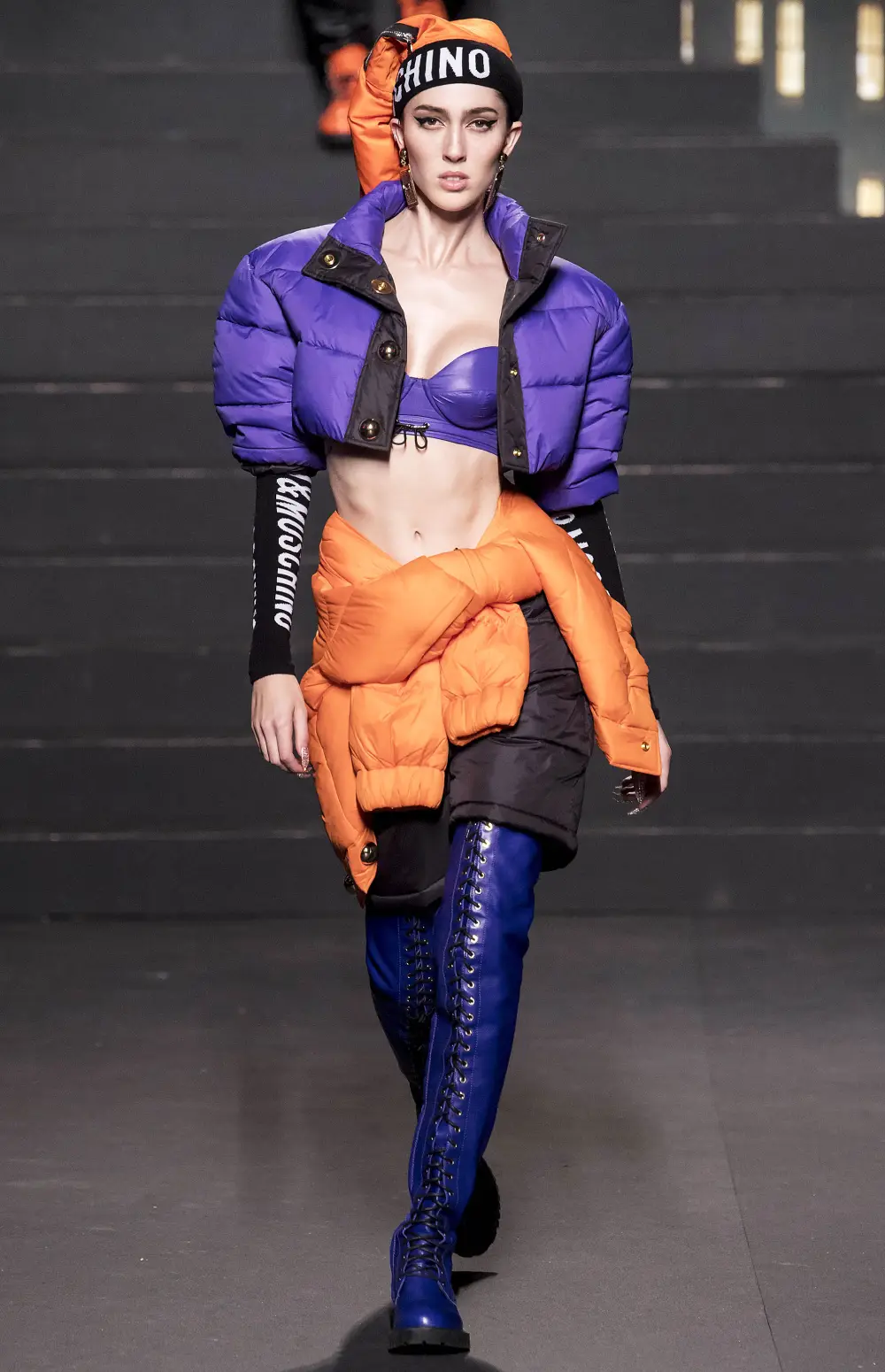 Teddy Quinlivan Moschino Show October 24, 2018.