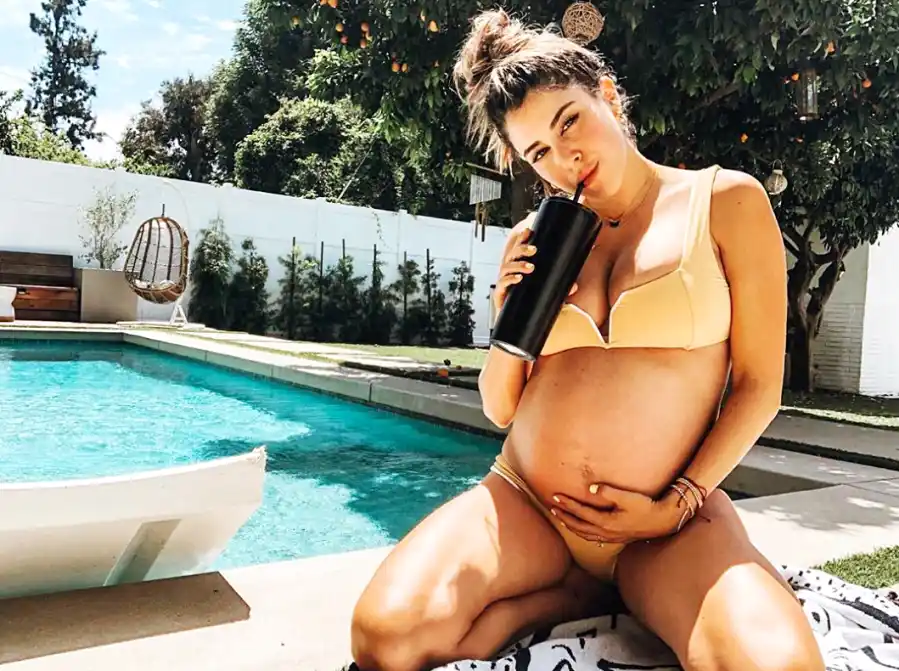 Daniella Monet Third Trimester Bikini Baby Bumps