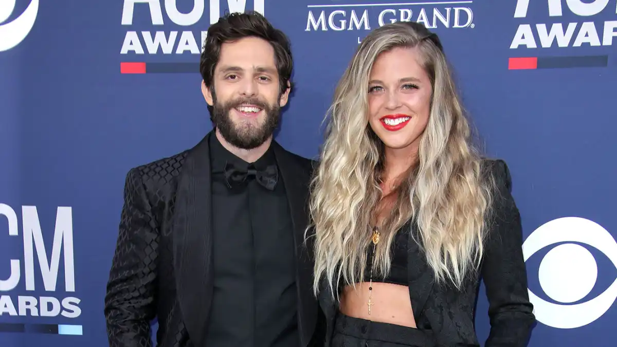 Thomas Rhett and Lauren Akins Morning Sickness Dressed in All Black 54th Annual ACM Awards