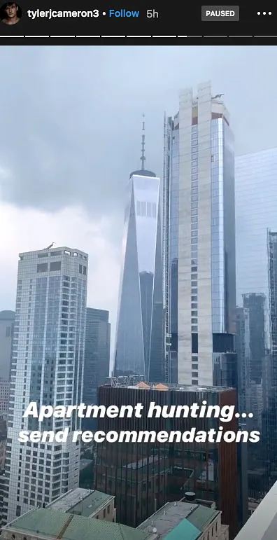 Tyler Cameron Apt Hunting NYC Skyline
