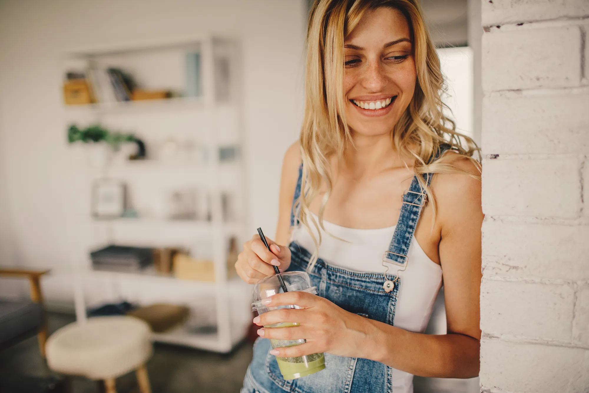 Woman Drinking Smoothie