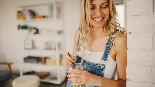 Woman Drinking Smoothie