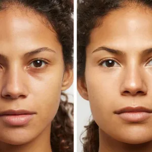 before and after concealer