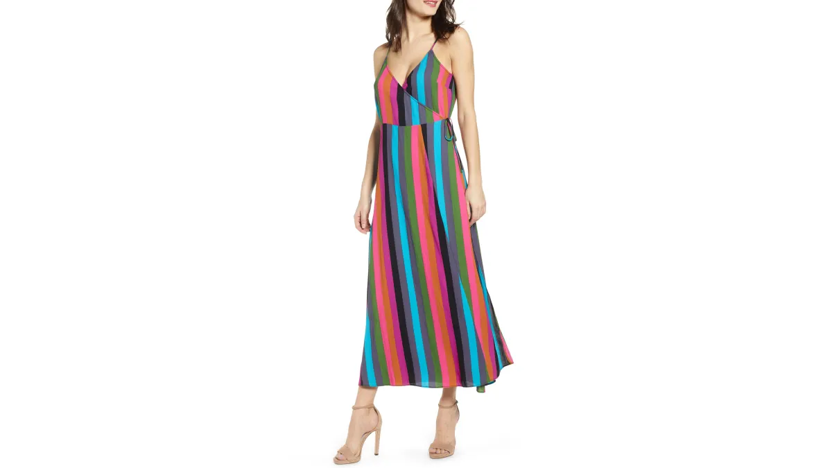 leith maxidress wrap dress