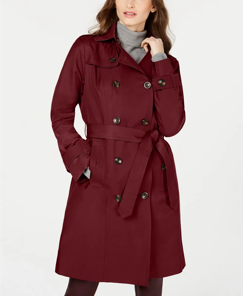 red trench coat