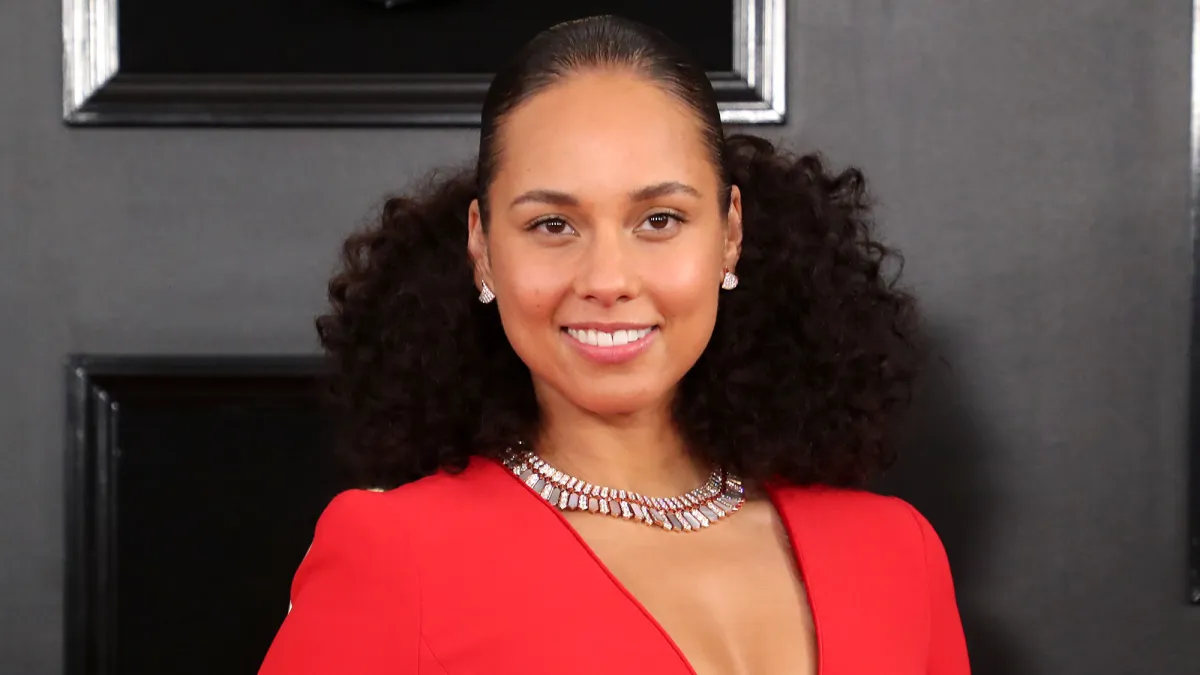 Alicia Keys Red Dress Global Citizen Festival
