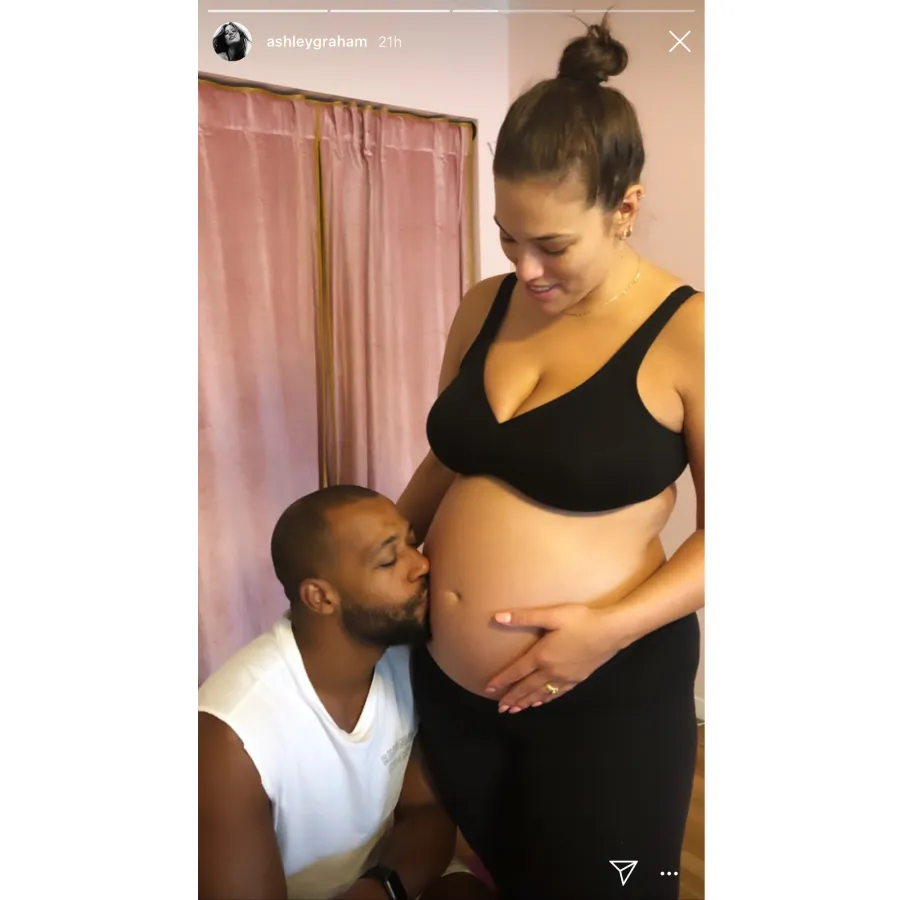 Ervin Kisses Pregnant Ashley Graham Stomach
