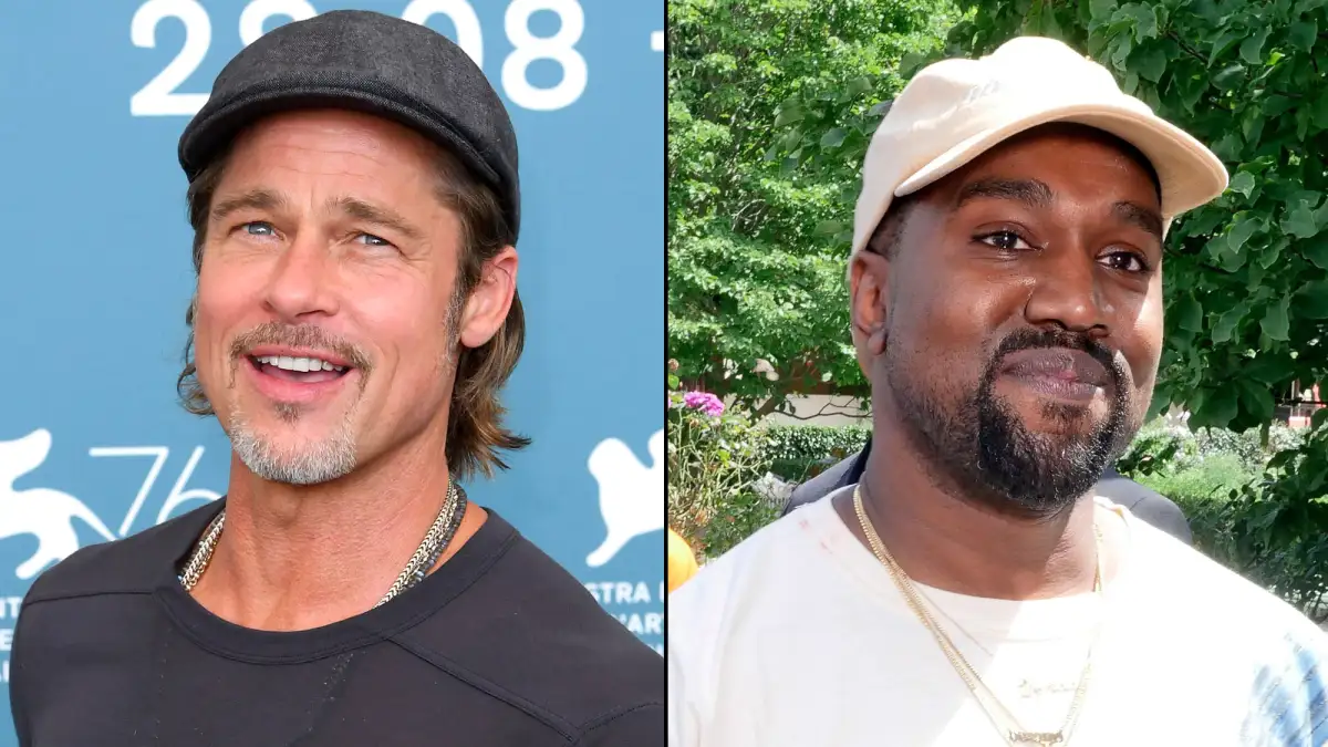 Brad Pitt Attends Kanye West's Sunday Service