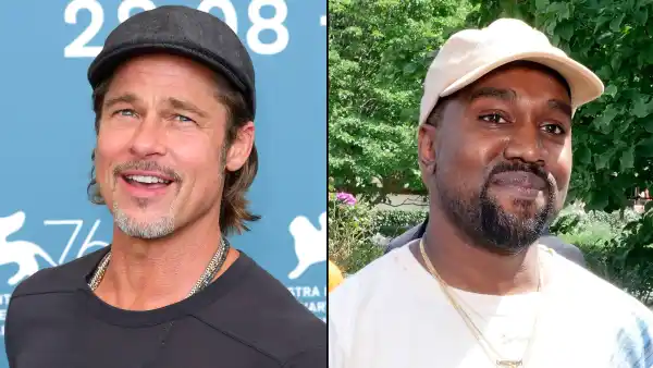 Brad Pitt Attends Kanye West's Sunday Service