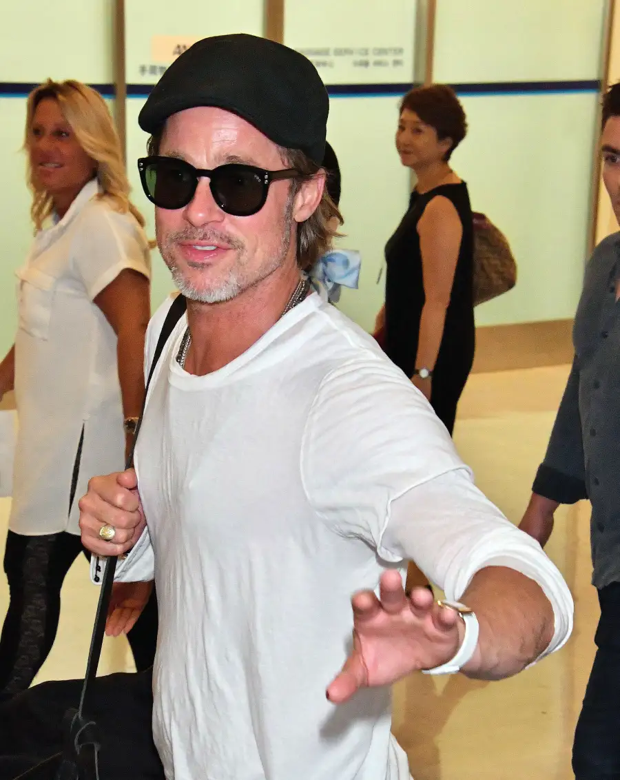 Brad Pitt Is All Smiles Arriving in Japan After Son Maddox's Comments About Their Tense Relationship