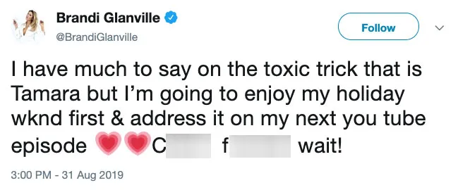 Brandi Granville and Tamra Judge Have Mini-Twitter War of Words
