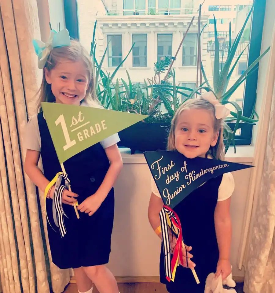 Celebrity Kids Back to School Margaret and Poppy Hager