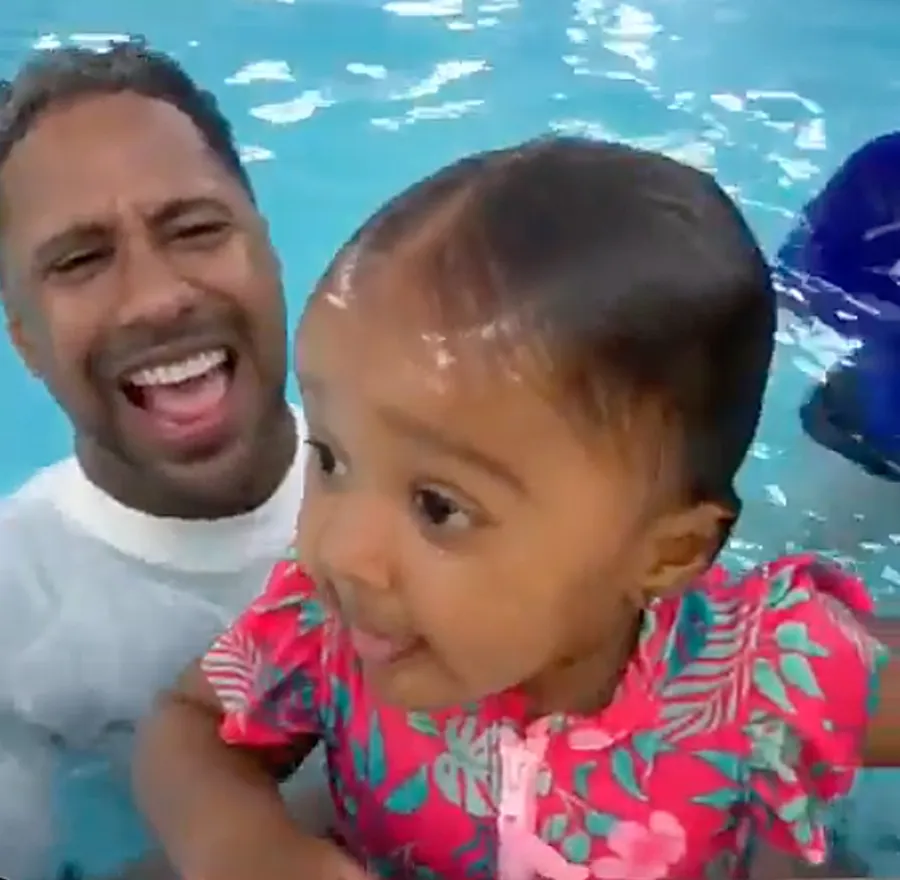 Celebrity Parents Teaching Their Babies to Swim