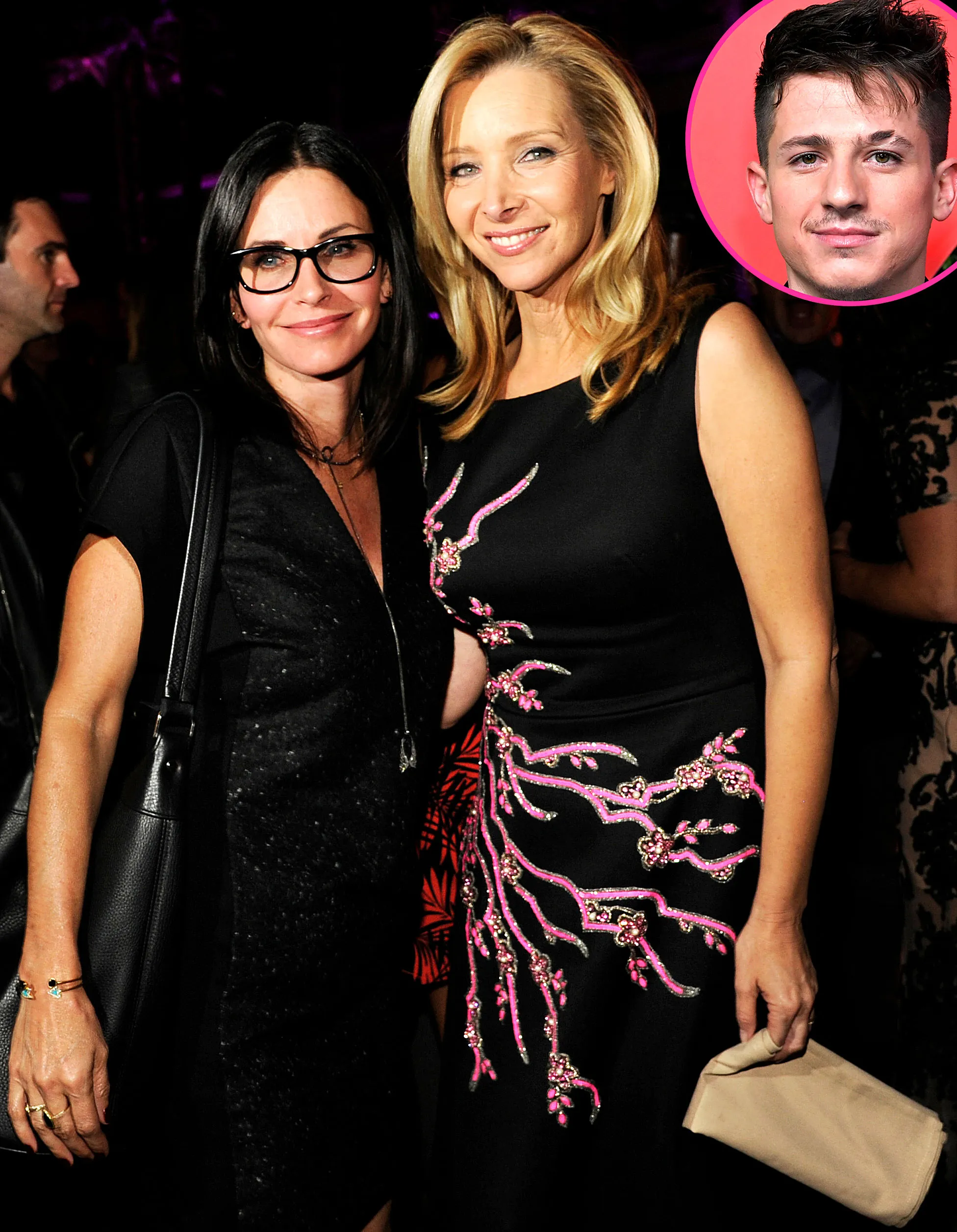 Courteney Cox Lisa Kudrow Celebrate Friends With Charlie Puth