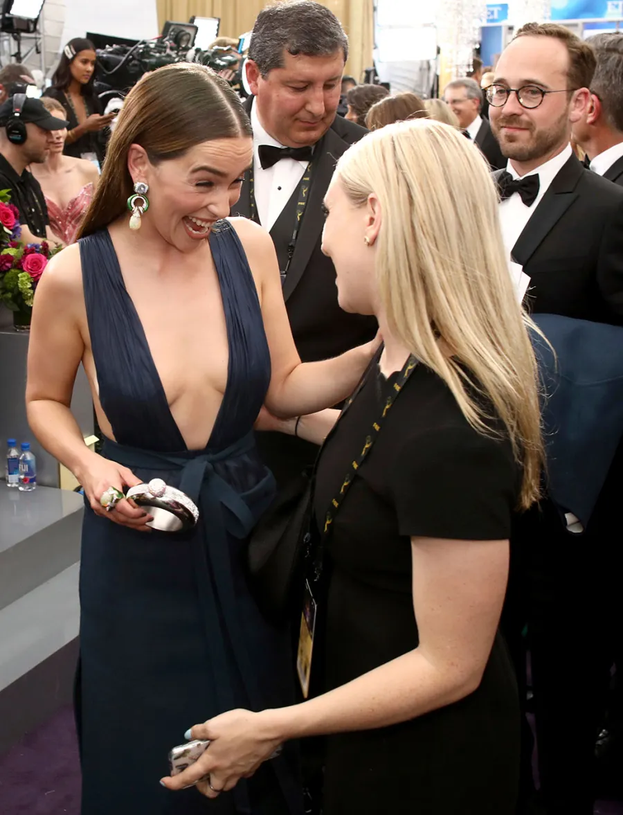 Emilia Clarke and Bennett Clarke Emmys 2019 Family Emmys