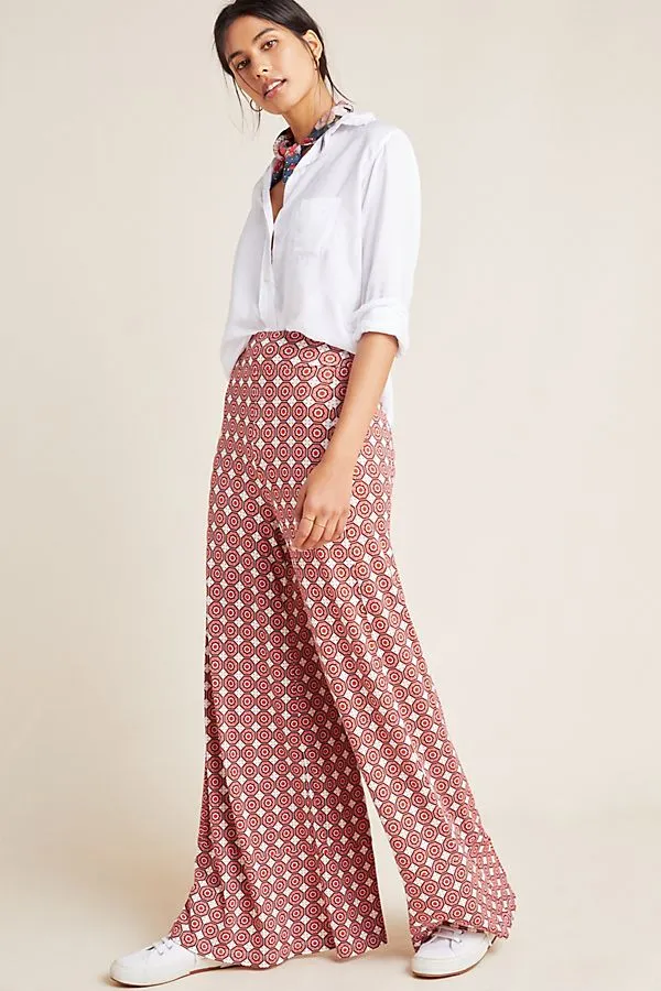 Farm Rio for Anthropologie Knit Wide-Leg Pants
