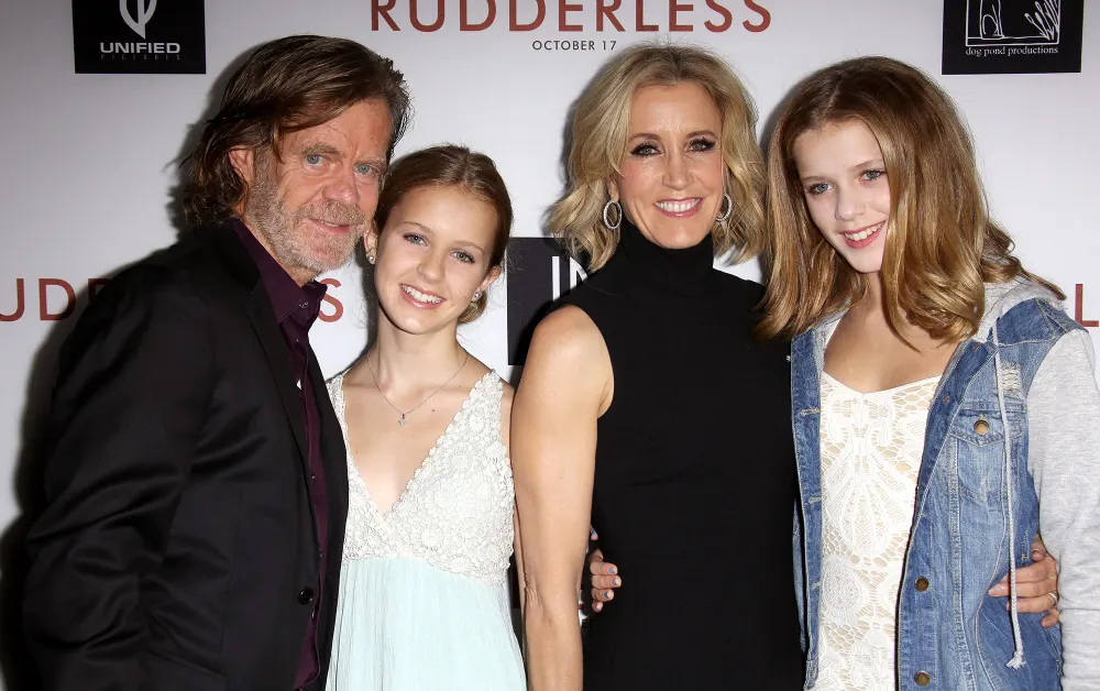 Felicity Huffman&rsquo;s Daughter Sophia Cried Over College Scandal William H. Macy and Felicity Huffman with daughters Sophia Grace and Georgia Grace Macy