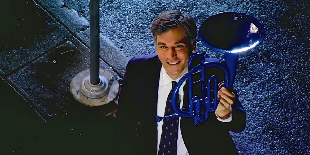 How I Met Your Mother Older Ted Holds Blue French Horn