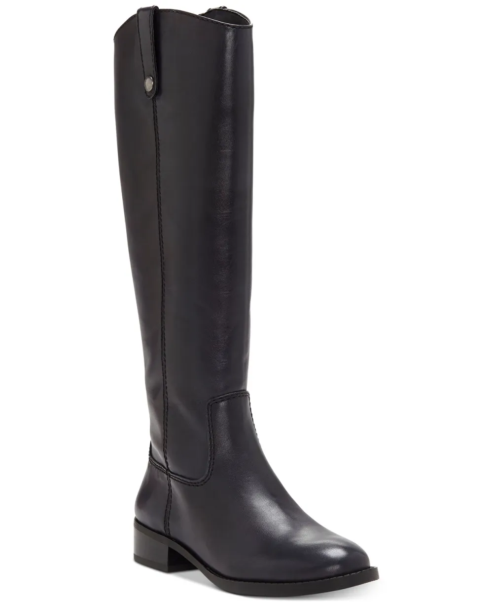 I.N.C. Fawne Wide-Calf Riding Boots Black