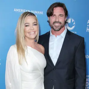 Denise Richards White Dress and Aaron Phypers Sports Jacket January 2018