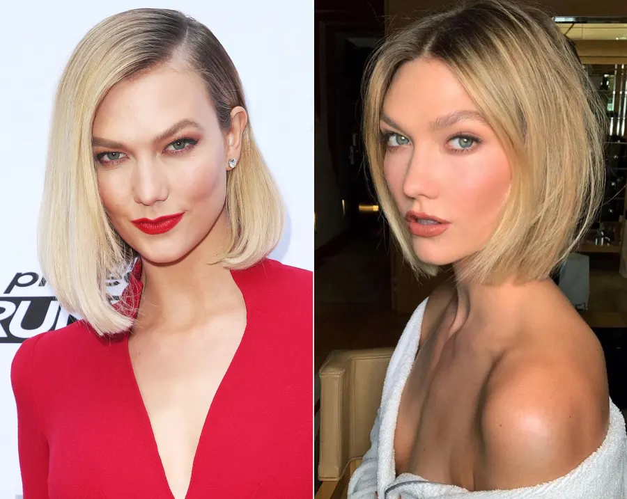 Karlie Kloss Hair Change Blunt-Cut Bob