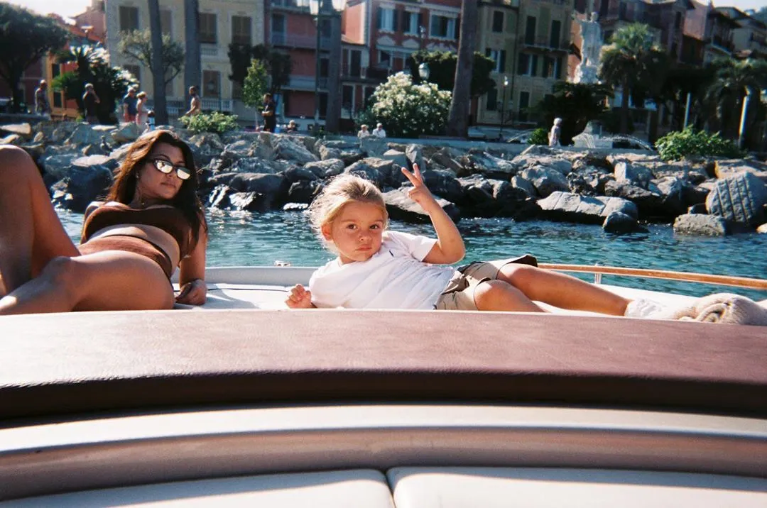 Kourtney Kardashian With Son Reign