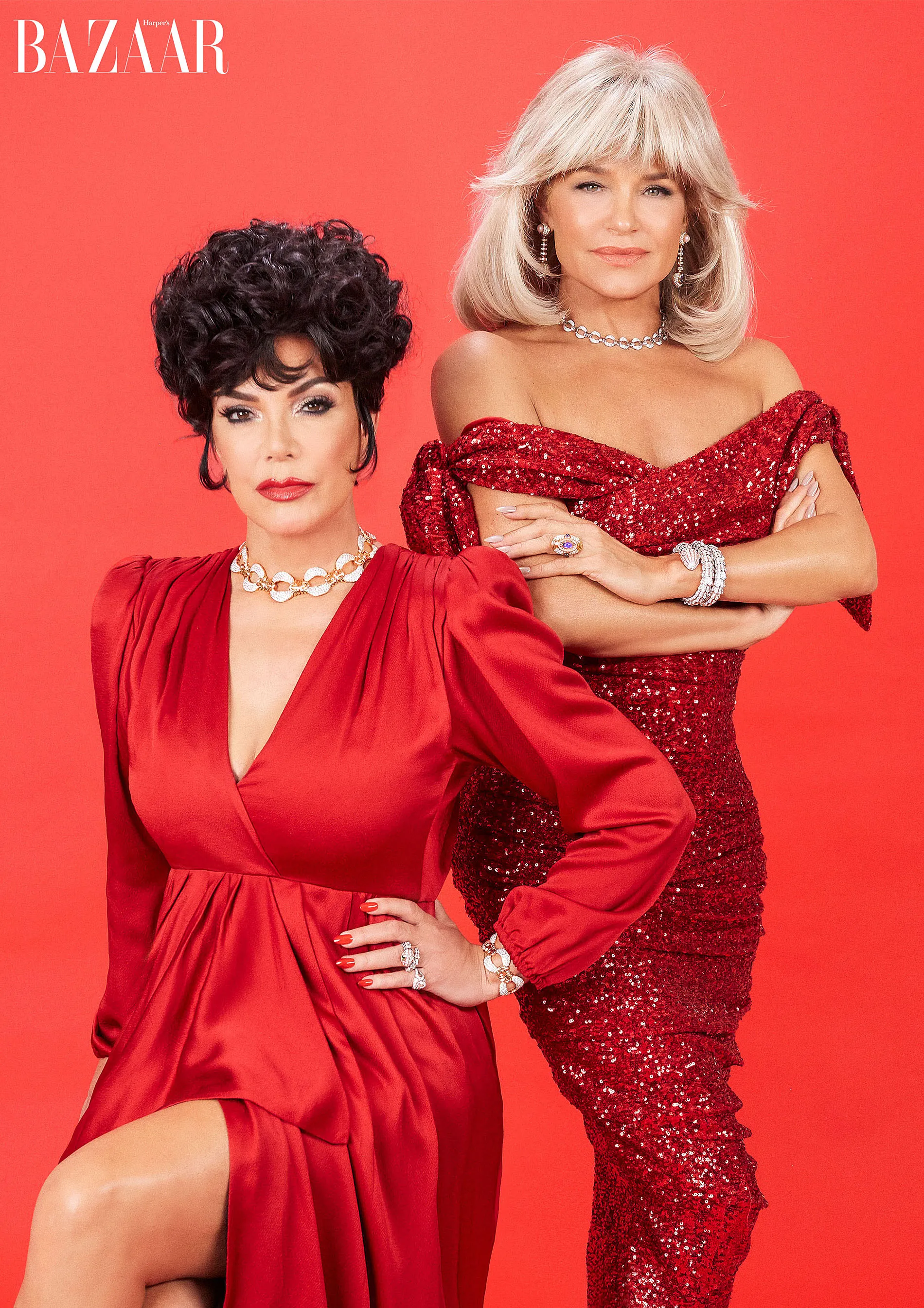 Kris Jenner Yolanda Hadid Dynasty-Inspired Shoot Harpers Bazaar