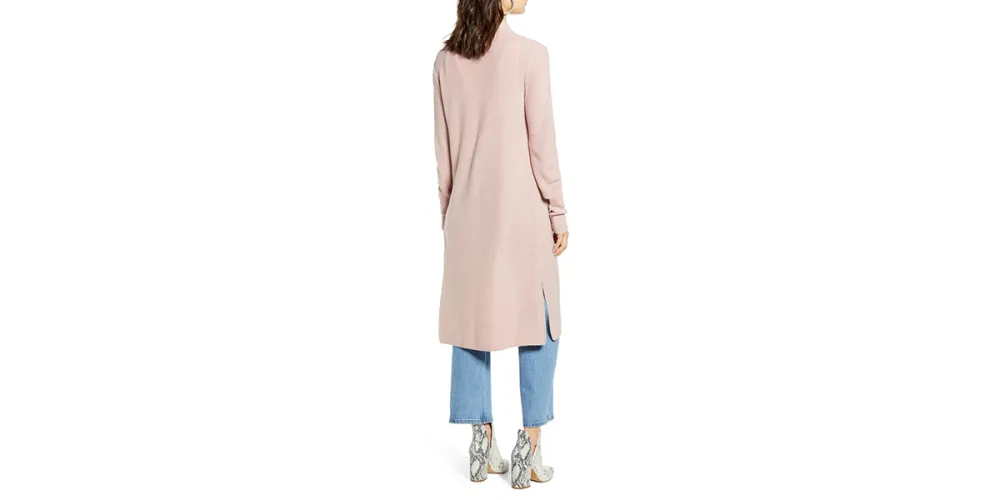 Leith-Longline-Cardigan-Pink