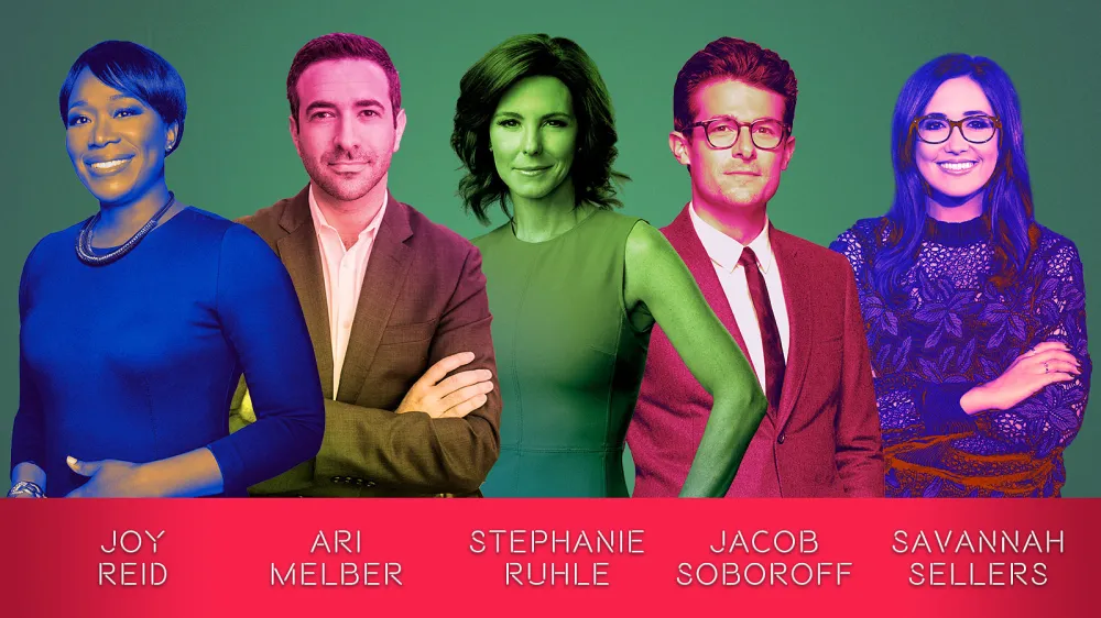 MSNBC News Team talent Multi Color