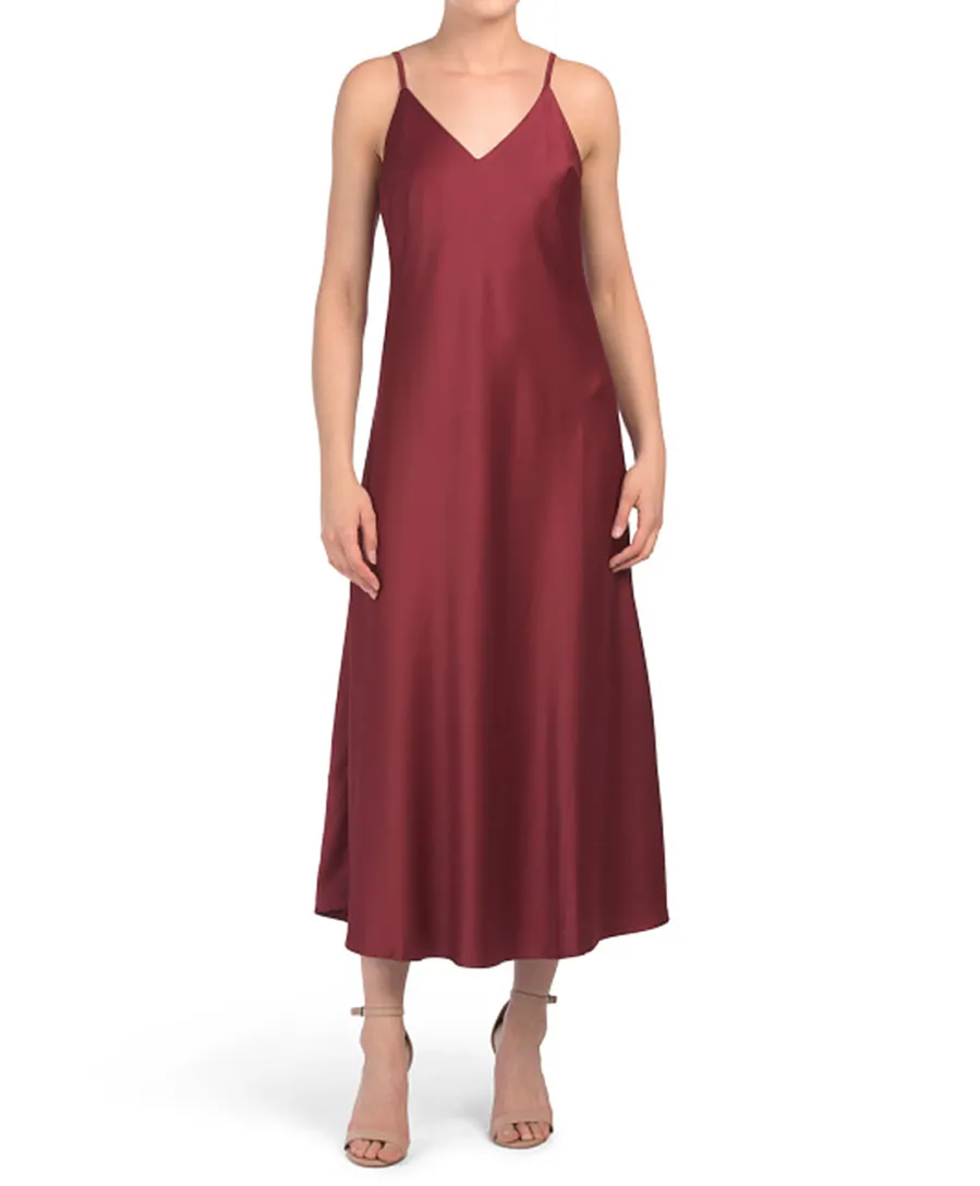 Marshalls Vanessa Collezione Made In Italy Satin Midi Slip Dress