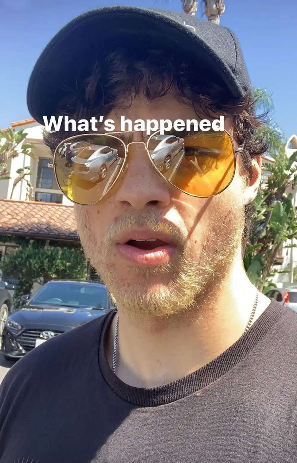 Noah Centineo Blonde Beard Instagram Story September 13, 2019