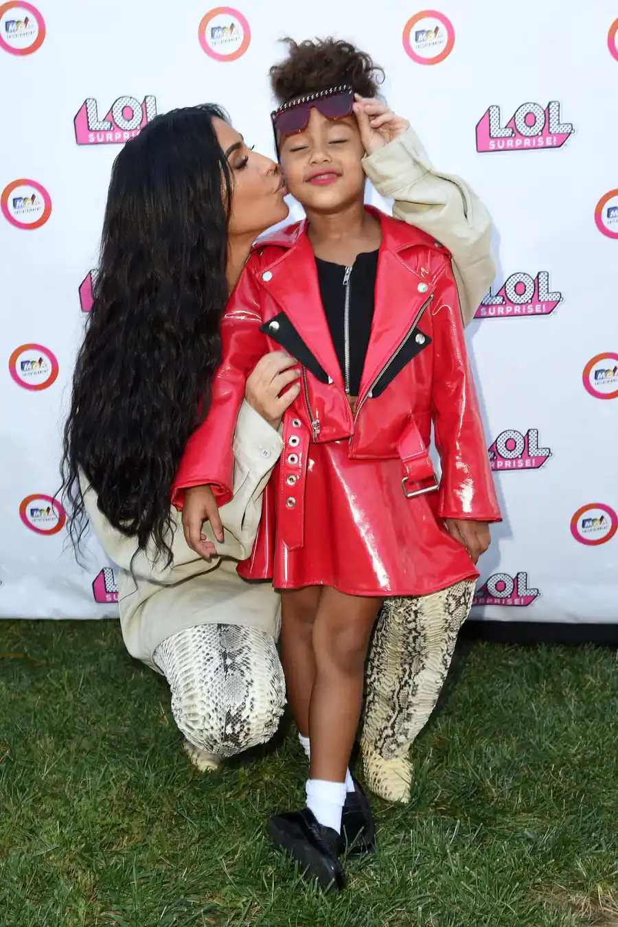 North West Red Lipstick and Kim Kardashian Fashion Show