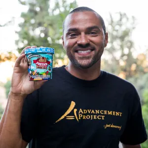 Online VIP Jesse Williams Holding Ben & Jerry's