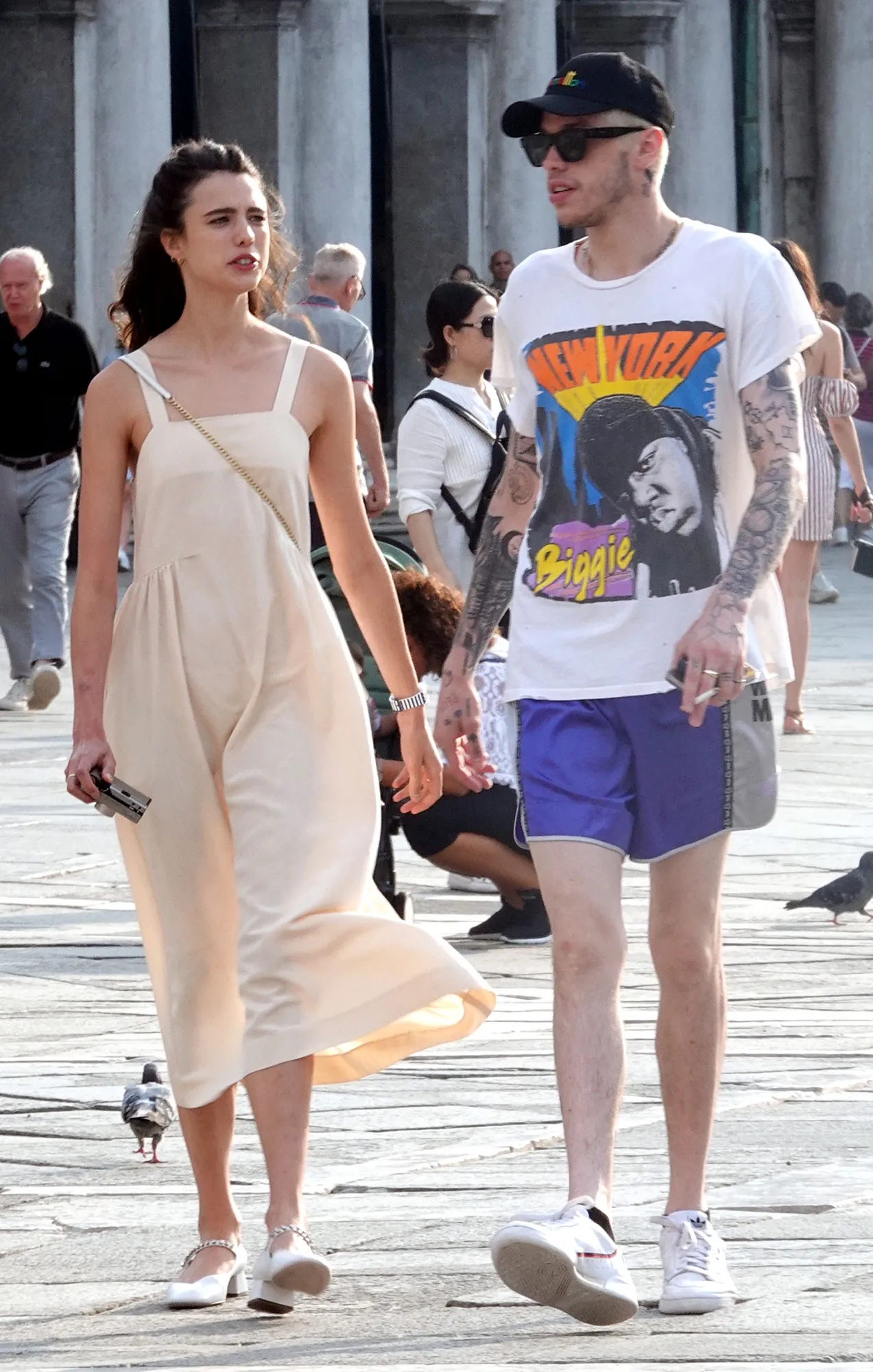 Pete Davidson and Margaret Qualley Link Arms During Stroll Around Venice