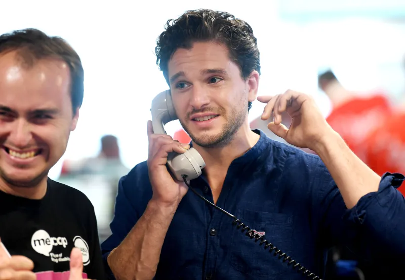 Prince Harry Kit Harington Answer Phones 9/11 Charity Event