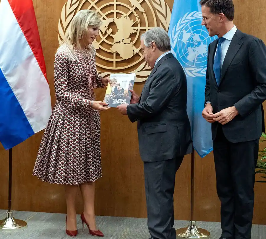 Queen Maxima Printed Dress September 24, 2019