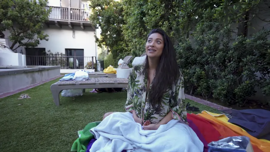 Pregnant Shay Mitchell Lounges in Robe