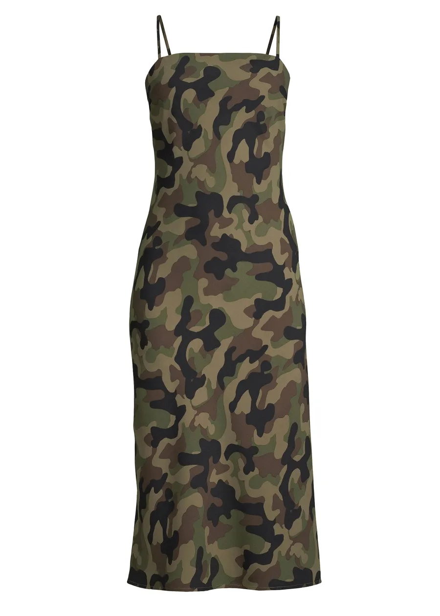 Walmart x Scoop Collection - Scoop Slip Midi Dress Camo Print